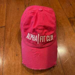 Thrashed Vintage Alpha Fit Club Distressed Pink Baseball Cap